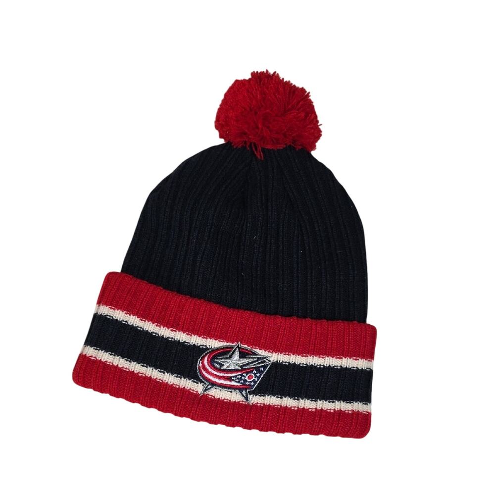 Fan Favorite Columbus Blue Jackets NHL Knit Hat with Pom One Size Fits All